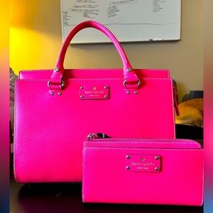 Kate spade hot pink wallet